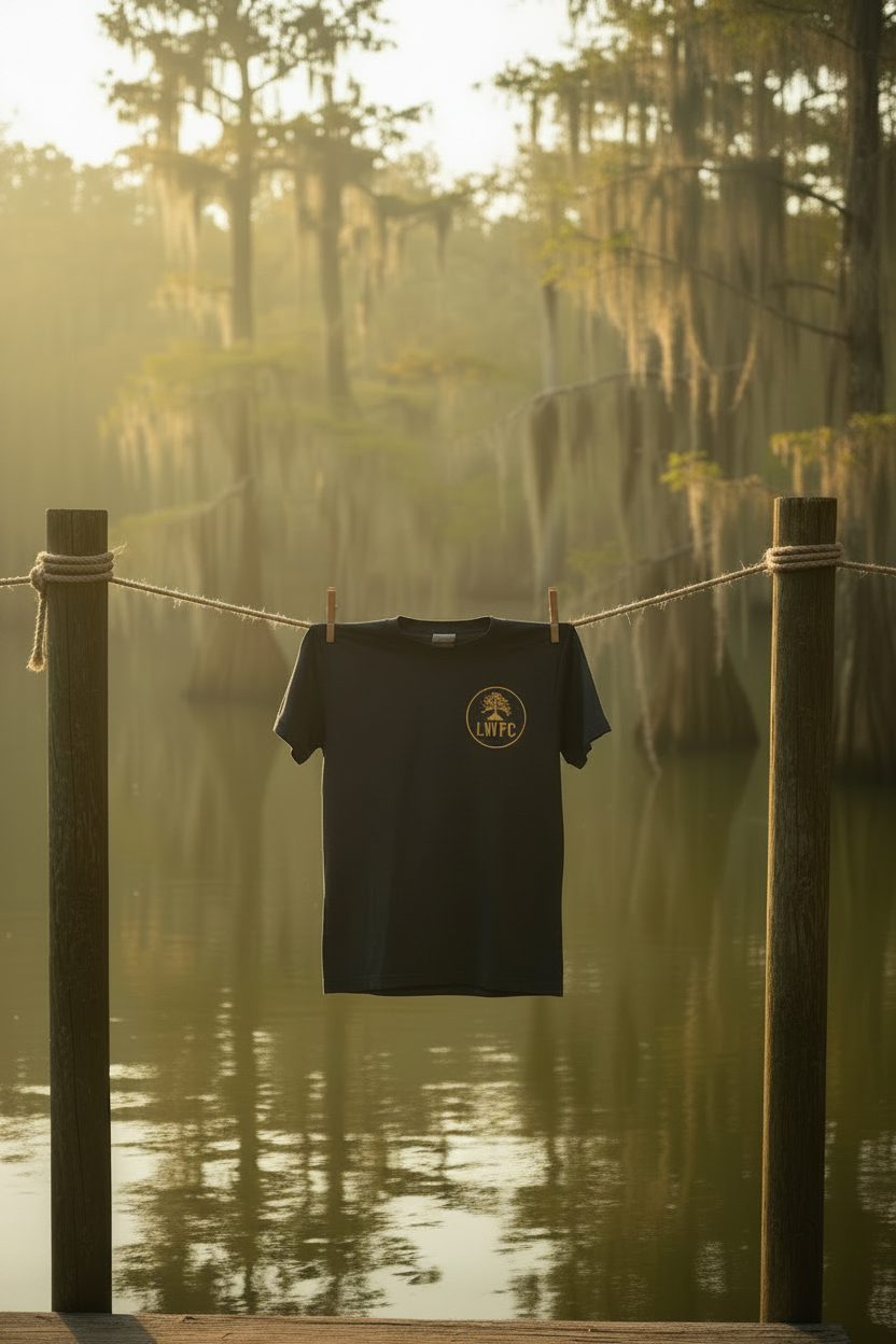 Lowwater Cypress Heritage Tee – Charcoal