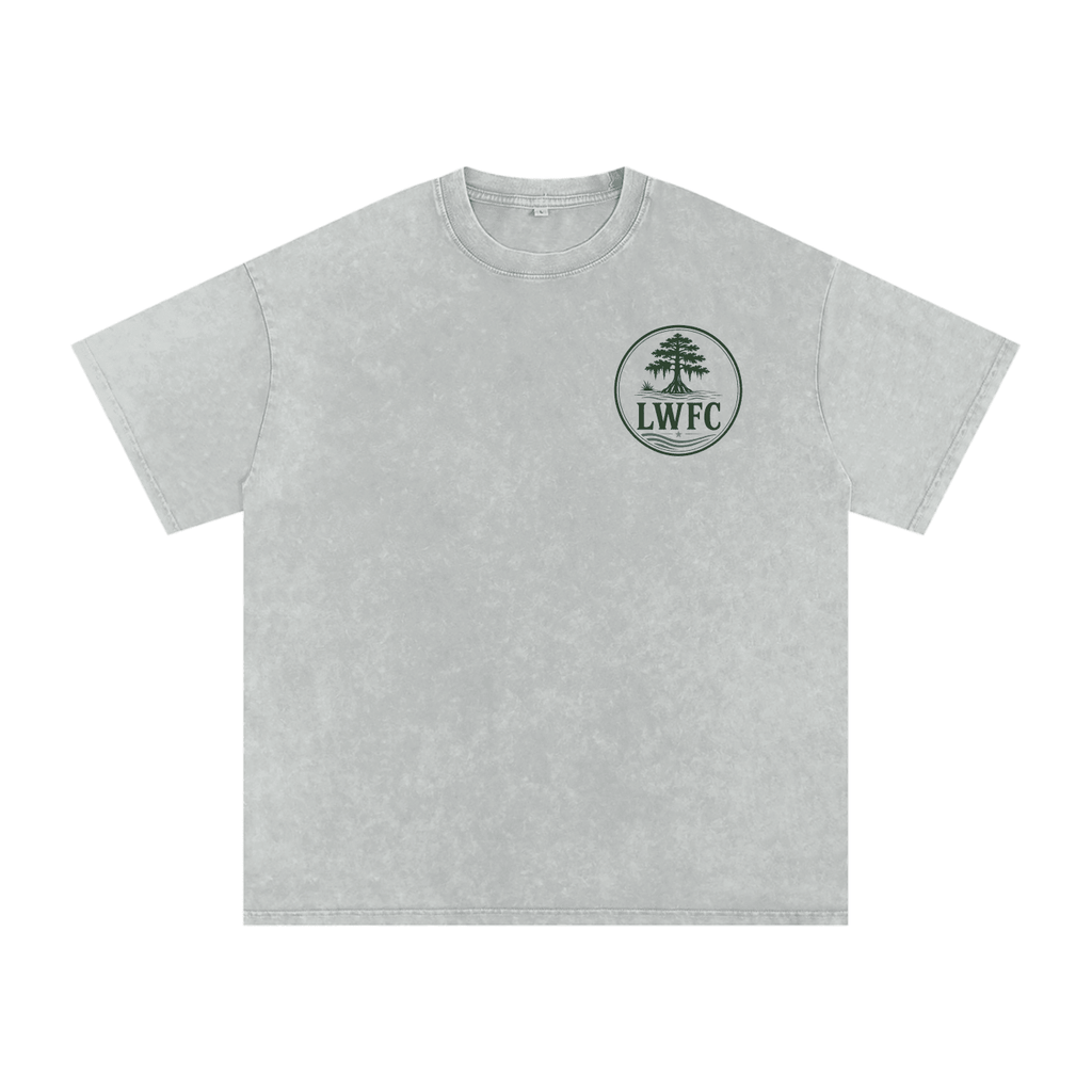 Snow Washed Oversized Cotton T-Shirt Light Gray - Lowwater Field Co.